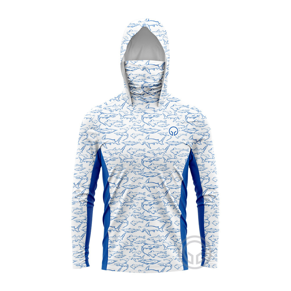 Summer Clothing For Young Men - เสื้อผ้าตกปลาใหม่สำหรับฤดูร้อน เสื้อเจอร์ซีย์แขนยาวสำหรับผู้ชาย เสื้อยืดกันแดดป้องกันรังสียูวี ระบายอากาศได้ดี พร้อมฮู้ดสำหรับตกปลา