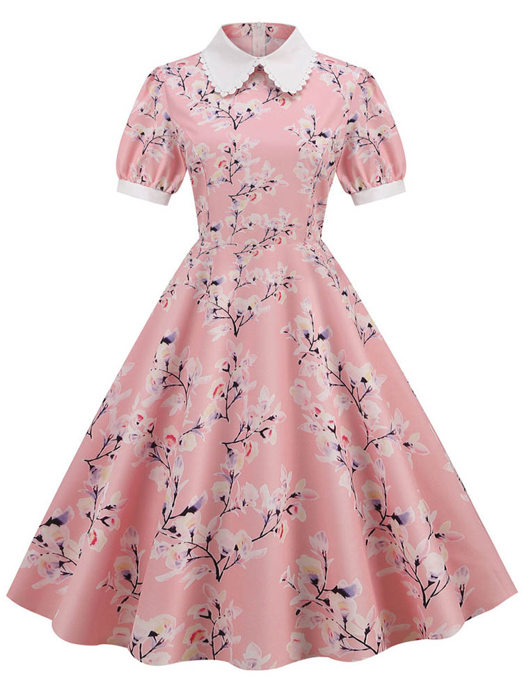 Sundress Midi Floral - S ~ 3XL ผู้หญิง Midi ชุดดอกไม้พิมพ์