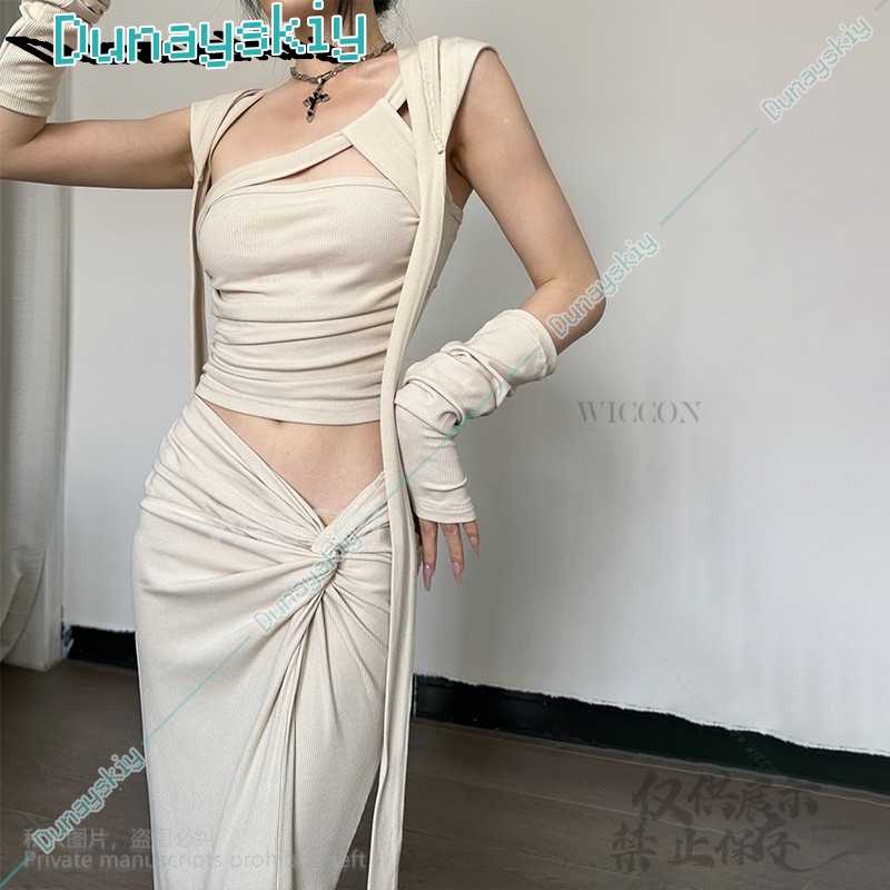 Summer Clothing Aesthetic - 2024NEWฤดูร้อนเซ็กซี่เทพธิดาคอสเพลย์ชุดสุนทรียศาสตร์Duneผู้หญิงHoodedแฟนซีRolePlayฮาโลวีนเครื่องแต่งกายสไตล์โกธิคที่กําหนดเอง