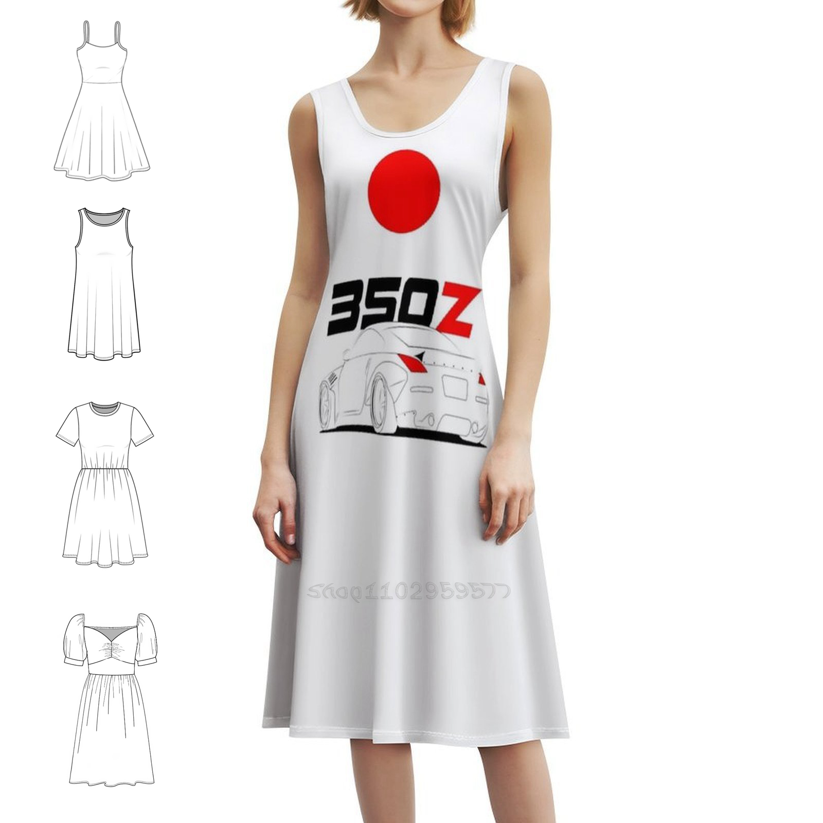 Summer Clothing Styles For Women - 350Z ชุดเดรสสไตล์เกาหลีสำหรับผู้หญิง ชุดเดรสลำลองที่ดูสง่างามสำหรับงานปาร์ตี้หรือสวมใส่ในชีวิตประจำวัน ดริฟท์คาร์ ดริฟท์ไลฟ์ เสื้อผ้าผู้หญิง