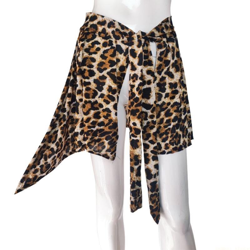 Sarong Pareo Wrap - 31BF สตรีเสือดาวพิมพ์ชายหาด Pareos Sarong ชุดว่ายน้ำบิกินี่ Cover
