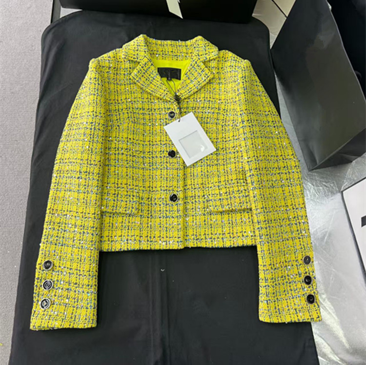 Summer Clothing Styles For Women - ชุดเสื้อโค้ททวีดกระดุมเดี่ยว แขนยาว คอปกสูท พร้อมกระโปรง แบบยุโรปสำหรับผู้หญิง -
