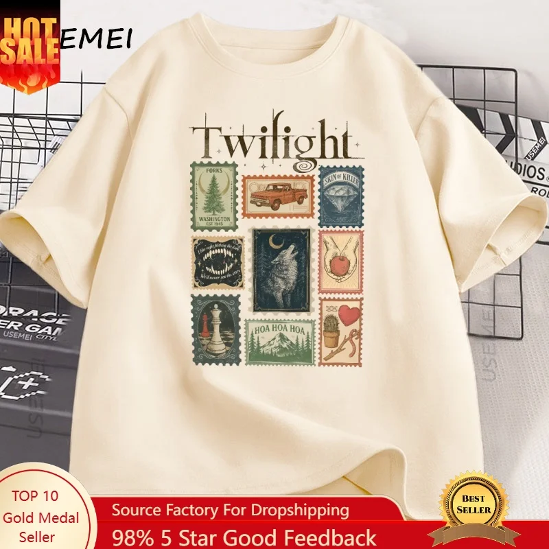 วินเทจทไวไลท์ฟอร์คส์เสื้อยืดคน - Summer Clothing Aesthetic บทวิจารณ์และราคา
