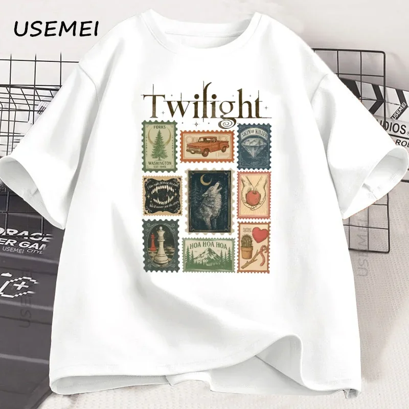 วินเทจทไวไลท์ฟอร์คส์เสื้อยืดคน - Summer Clothing Aesthetic บทวิจารณ์และราคา