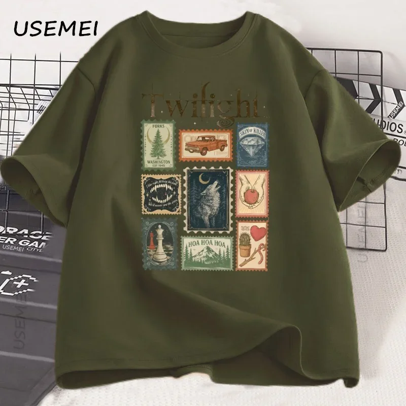 วินเทจทไวไลท์ฟอร์คส์เสื้อยืดคน - Summer Clothing Aesthetic บทวิจารณ์และราคา