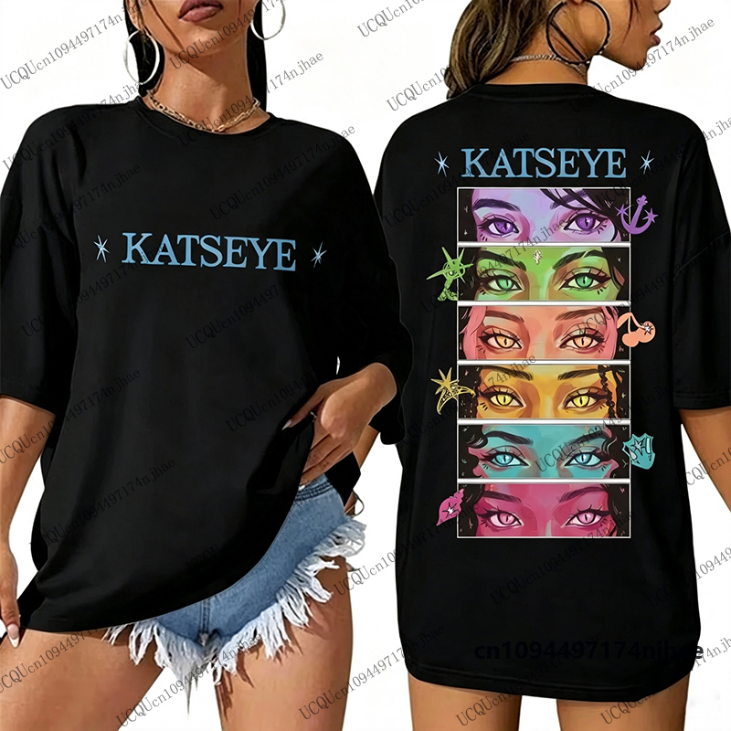 เสื้อยืดผ้าฝ้ายลายกราฟิกตาแมวส - Summer Clothing Aesthetic บทวิจารณ์และราคา