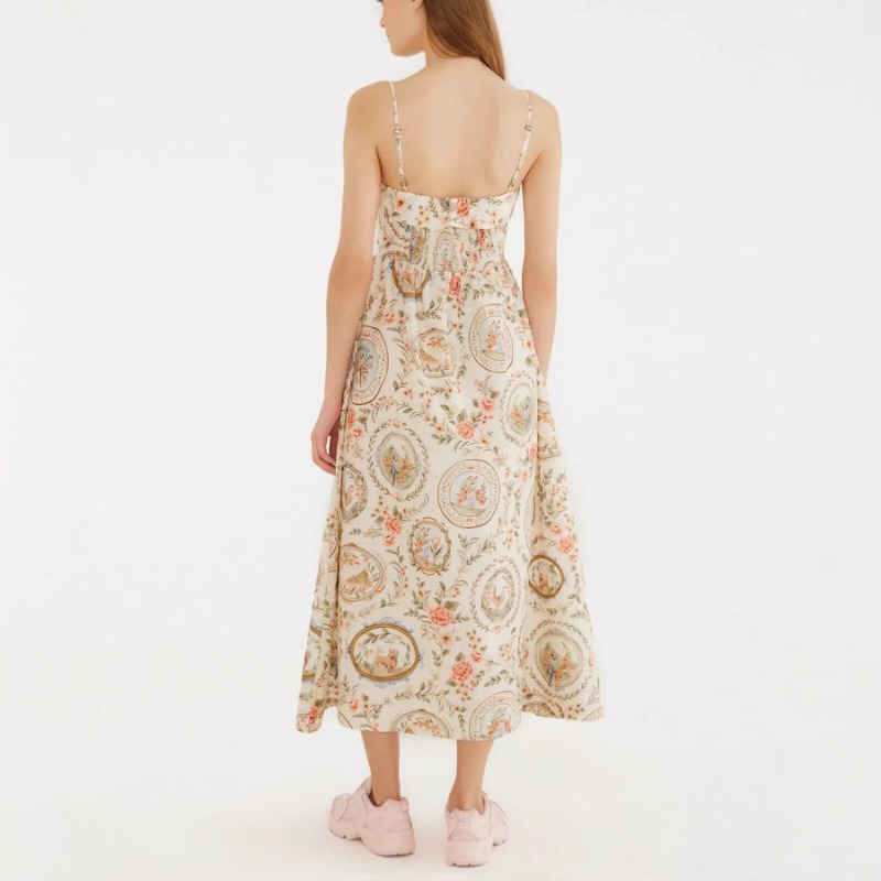 ชุดเดรสยาวปานกลางลายดอกไม้สไตล - Sundress Midi Floral บทวิจารณ์และราคา
