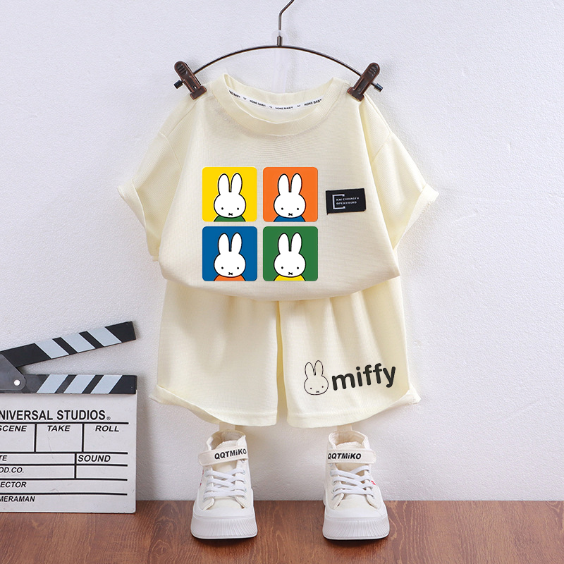 เสื้อยืดแขนสั้นลายกระต่ายมิฟฟี - Summer Clothing Boys บทวิจารณ์และราคา