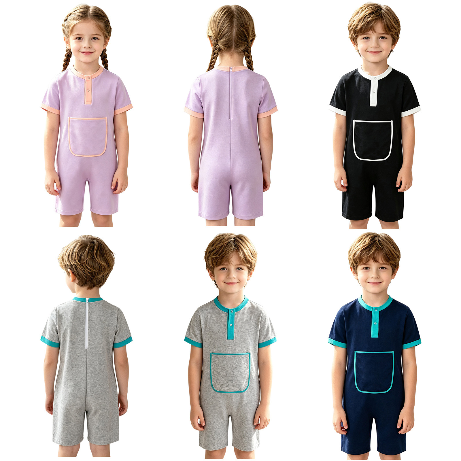 ชุดบอดี้สูทเด็กชายหญิงแบบยูนิเ - Summer Clothing Boys บทวิจารณ์และราคา