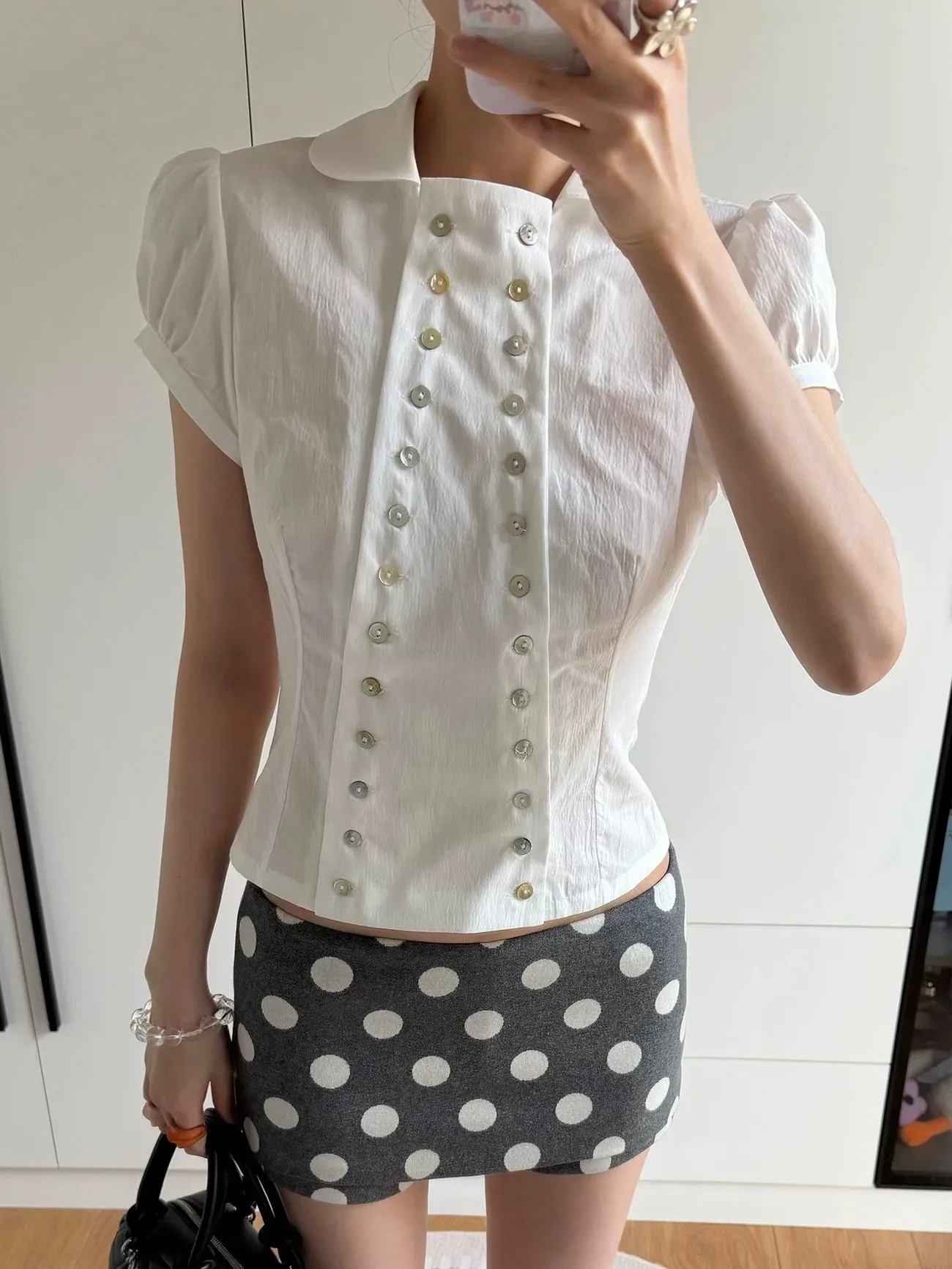 เสื้อเบลาส์คอปีเตอร์แพนสไตล์ Y - Summer Clothing Aesthetic บทวิจารณ์และราคา
