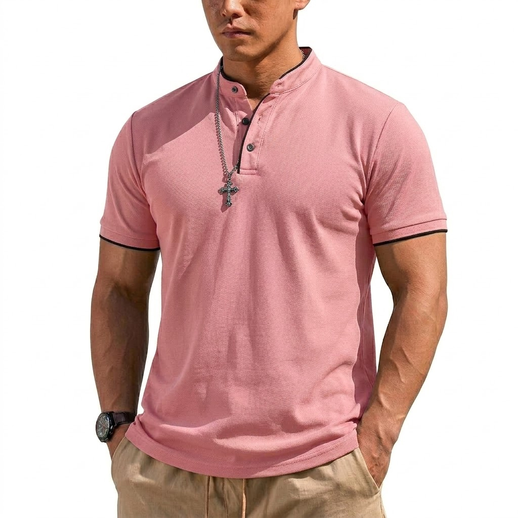 เสื้อเชิ้ตแขนสั้นทรงเฮนลีย์สำห - Summer Clothing For Young Men บทวิจารณ์และราคา