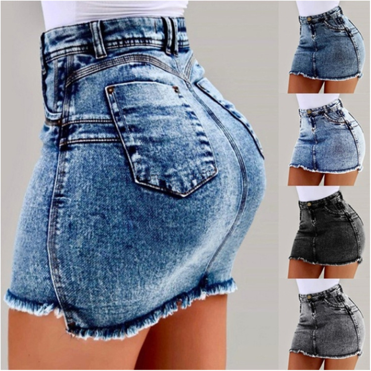 ใหม่เอวสูงขอบหยาบสะโพกห่อ DENI - Summer Clothing Options บทวิจารณ์และราคา