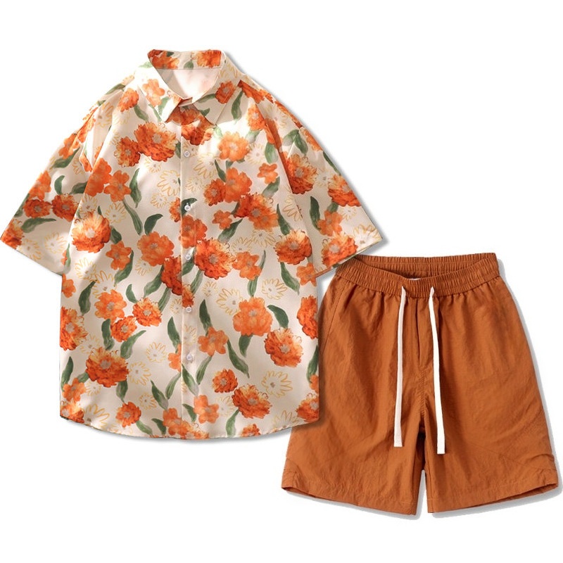 เสื้อเชิ้ตสไตล์ฮาวายสีส้มโดปาม - Summer Clothing Must Haves บทวิจารณ์และราคา