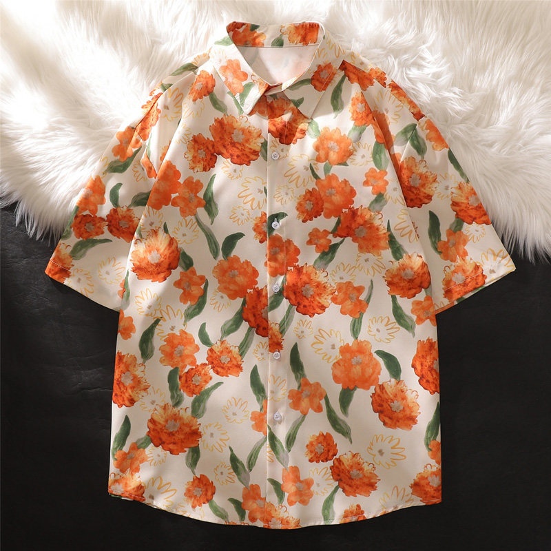 เสื้อเชิ้ตสไตล์ฮาวายสีส้มโดปาม - Summer Clothing Must Haves บทวิจารณ์และราคา