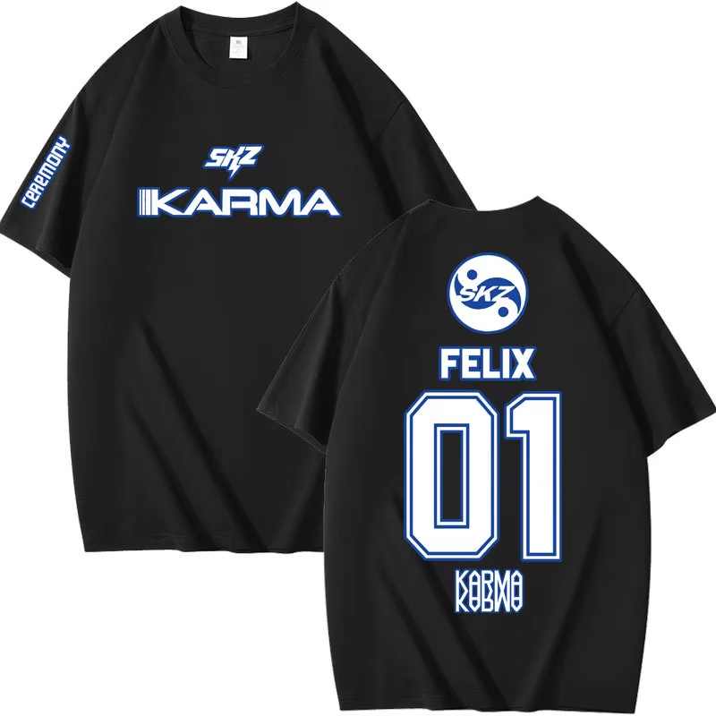 เสื้อยืดแขนสั้น Kpop KARMA สไต - Summer Clothing Aesthetic บทวิจารณ์และราคา